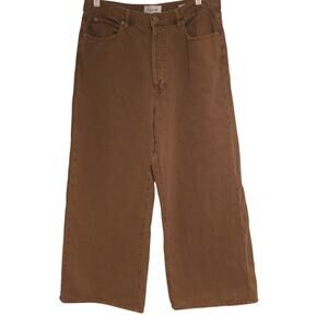 FRAME Denim Le Low Baggy Wide Leg Jeans Size 30 Brown Bronzite